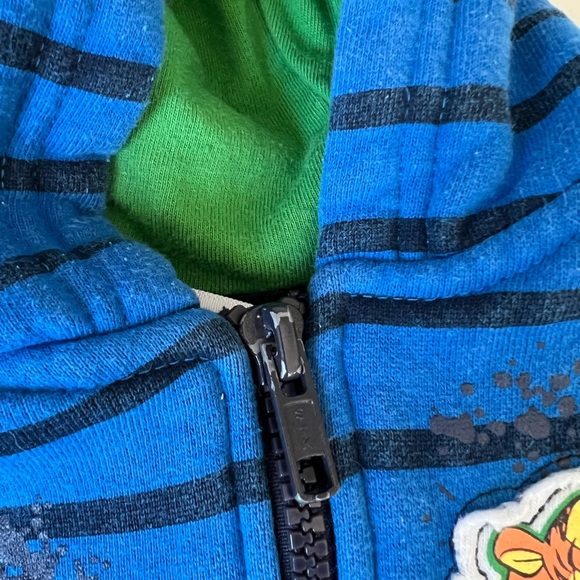 Disney Baby Tigger Blue Striped Hoodie Bugs Outdoor Theme 12M Baby - Picture 3 of 7